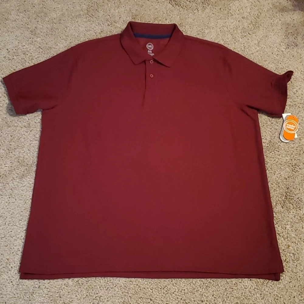 Wonder Nation Burgundy Men's Polo Shirt XL 46-48